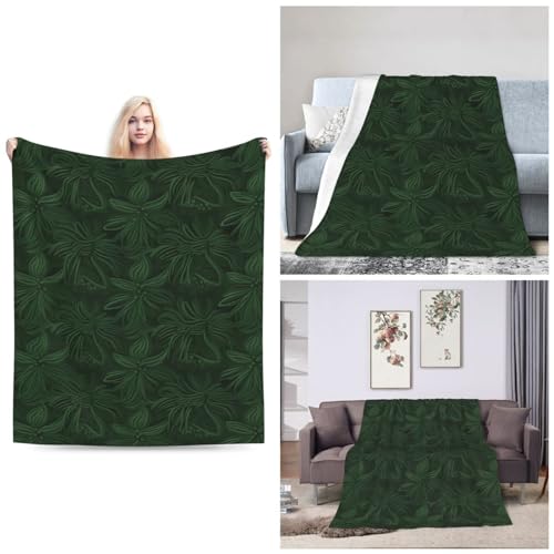 Couverture légère toutes saisons plaid vert lit canapé 203 x 152 cm