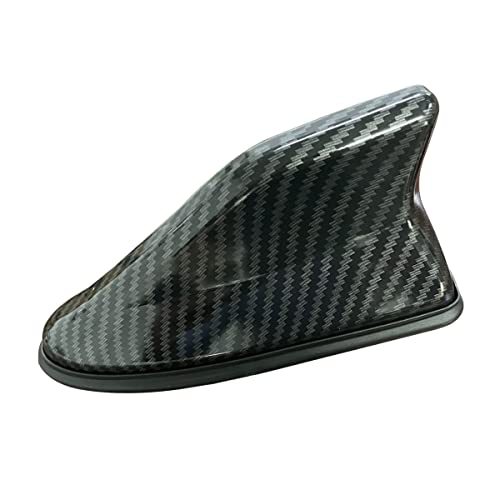 Car Shark Fin Antenna Cover Roof Aerial Base AM/FM Radio Signal for Car SUV Truck Vehicle Shark Fin Shape Cover with Adhesive Tape Car Accessories Antenna Replacement Fits Most Cars (Carbon Fiber)