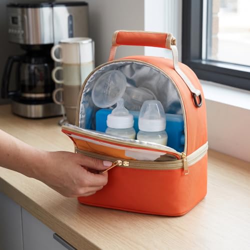 Bolsa leche portátil de doble capa para almacenamiento térmico de lactancia 2