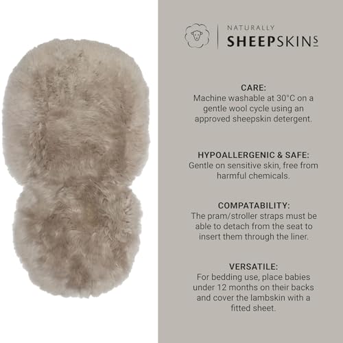 Doublure de luxe en peau de mouton naturelle taupe
