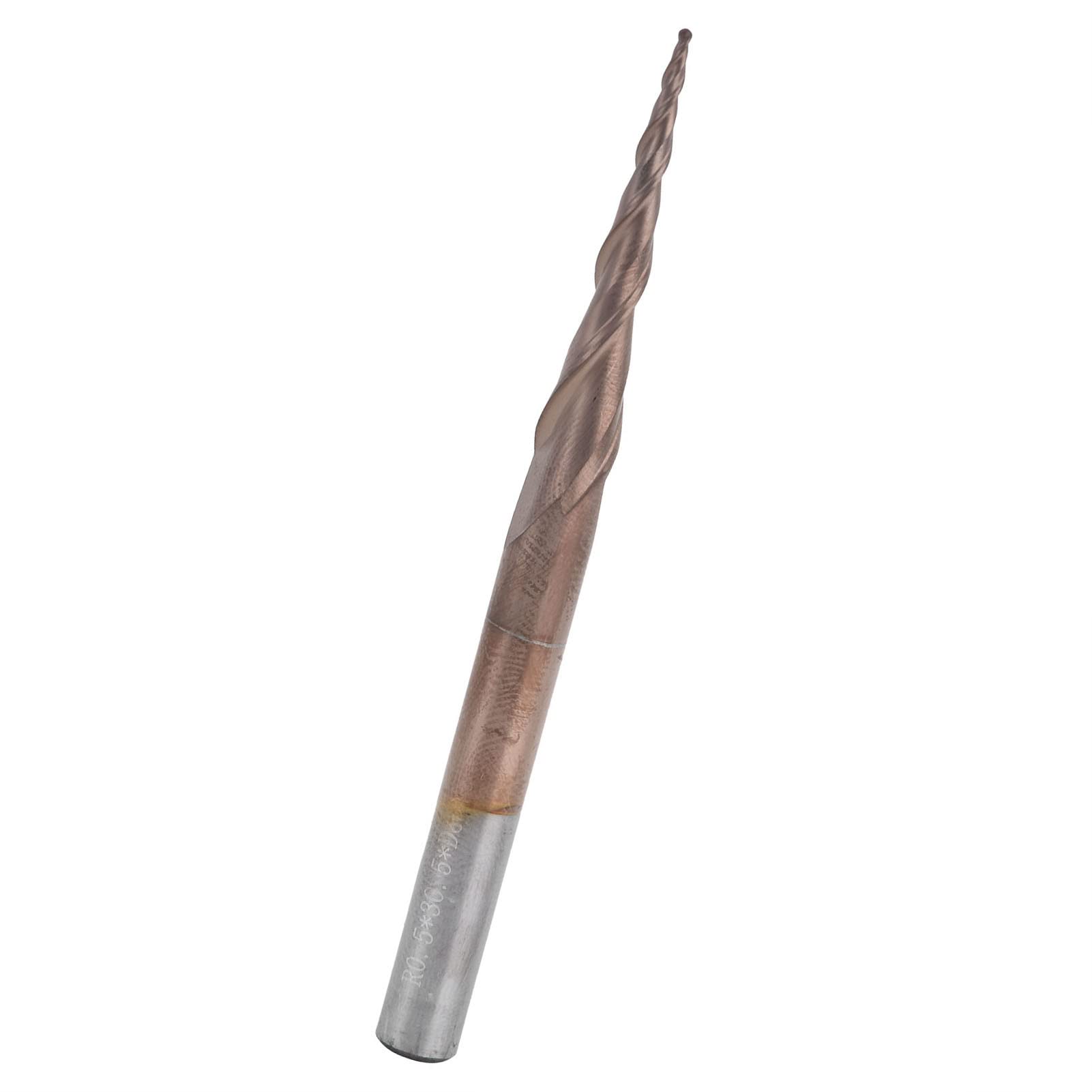 Ejoyous Fresas de Extremo Cónico, Fresas de Cono de Acero de Tungsteno con Punta de Carburo, Punta de Bola, Fresa en Espiral para Cortar Ranurado, Fresado en Máquinas de Grabado CNC, Madera
