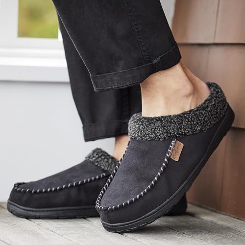 Image of Dearfoams Men's Brendan Indoor /Outdoor Breathable Memory Foam Clog House Shoe with Wide Widths Slipper