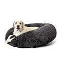Washable Dog Round Bed Large Dogs, Donut Dog Bed Medium Dog, Comfy Dog Calming Cuddler Bed