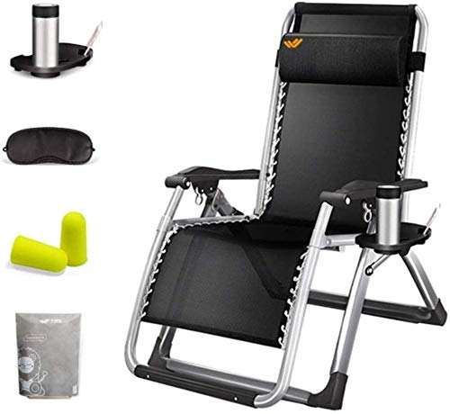 Chaise longue pliante de jardin rembourrée et confortable pour balcon