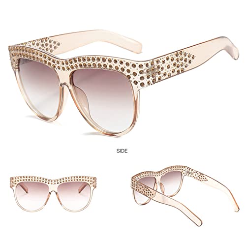 willochra Oversized Crystal Square Diamond Sunglasses for Women Retro Fashion pink Shiny Rhinestone Sun Glasses4