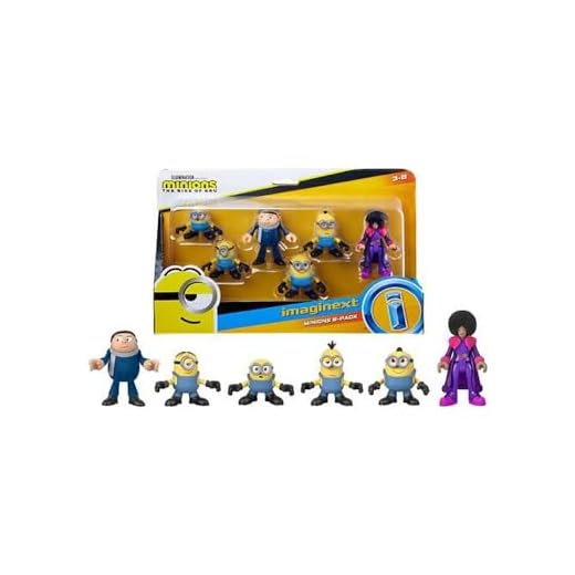 Fisher-Price Imaginext Minions Figure Pack, set of 6 film character figures for preschool kids ages 3-8 years