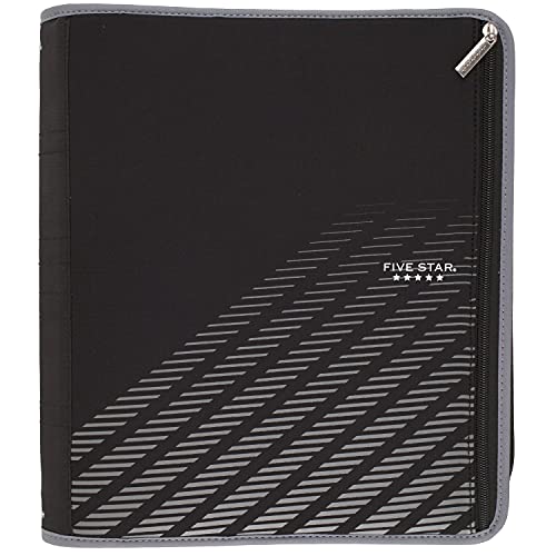 Classeur Xpanz Five Star grand format zippé gris à anneaux pour document A4