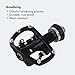 DJC Bike Pedal Quick Release Device R120B QRD QRD3 Mountain Bike Road Pedal MTB Bearing Cleats Self-Locking Ultralight Pedals,Black