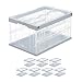 Produktbild Relaxdays 8 x Profi Transportbox, stabil, Gewerbe, hochwertiger Kunststoff, Qualität, 60L, Faltbox HBT 31,5 x 59,5 x 39,5 cm, grau