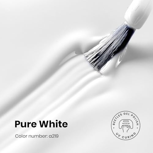 Image of Beetles 10ml White Gel Polish - 1pc Pure White Gel Polish French Nail Art Manicure Salon DIY Design at Home Soak Off UV Gel