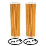 2 Pcs Engine Oil Filter Kit Compatible with Mercedes-Benz C200 C250 SLK200 SLK250 2012-2016