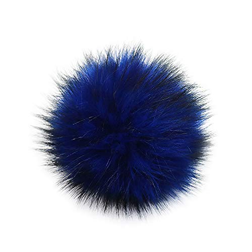 DIY Faux Fuchspelz Fluffy Pom Pom Ball zum Stricken Hüte, Taschen, Schlüsselanhänger, Schuhe, 10cm (3.9"), Faux Fuchspelz Flauschigen Pompom Ball für Tasche Deko (D, 10cm/3.9") Cover