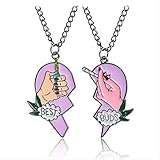 ACCTSY New 2Pcs/Set Splice Best Friends Forever Couple Necklace Best Buds Lighter and Cigarettes...