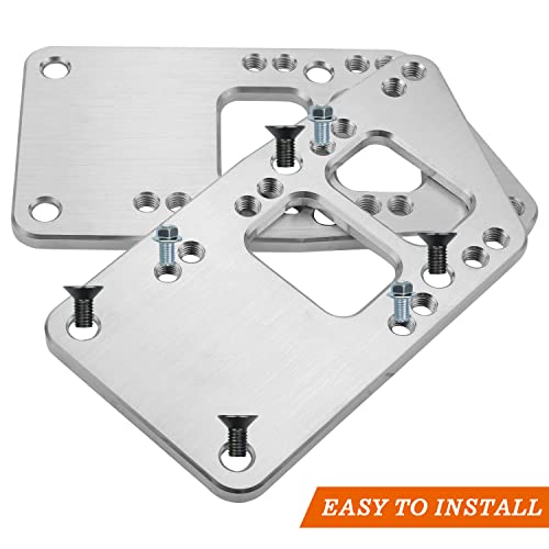 for LS Swap Motor Mounts Adapter Plates - LS Conversion Adjustable Universal Swap Bracket Small Block Kit for LS Engine, LS1 LS3 LS2 LQ4 LQ9 LS6 L92 L99 L33 LR4 Billet Aluminum