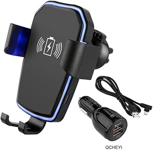Wireless Car Charger - 10W Qi Fast Charging Car Mount,Gravity Air Vent Phone Holder Charger Compatible iPhoneX ,XS,XR,XS Max,iPhone8/8plus,Samsung Galaxy S9,S9plus,S8,S8plus,S7,S7Edge
