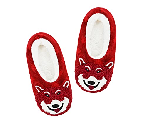 Image of DICUIRD Womens Animal Slipper Socks Non Slip Gripper House Slippers