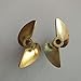 PerfectPlaza Propellers 1Pair Brass 4019 Left & Right Propeller Dia 40mm P1.9 for 4mm Shaft RC Boat