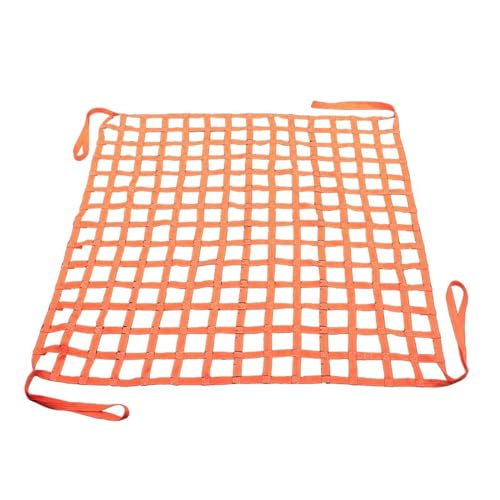 DRemdo Lifting Cargo Nets, Flat Polyester Sling Hoisting Net, Lifting Net Straps 3.93in Square Mesh Tear Resistance, Max?Flat Nylon Sling Hoisting Net? (Size : 1.5x1.5m(2204lb))