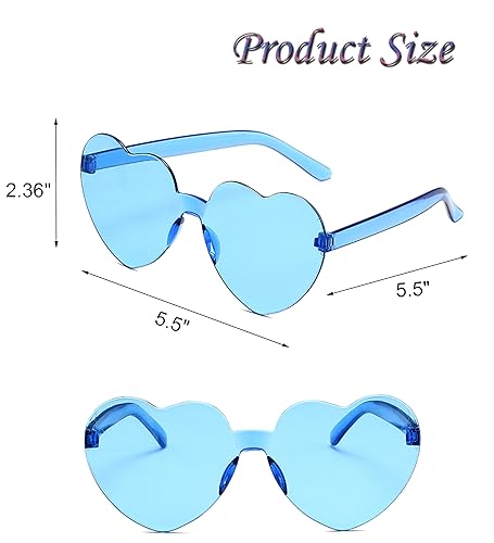 ASAHEL Heart Sunglasses Women Girls Halloween Party Favor 80s Neon Accessories Lover Outfit2