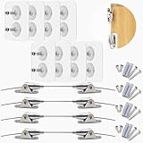 EAPIKON 4 Paare Kippsicherung Möbel Ohne Bohren für Schrank Kommode, Anti Kipp Möbel Wandanker aus Metall, Verstellbare Kippschutz Möbelbefestigung für Haustiere Babysicherheit, Furniture Wall Anchor