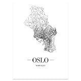JUNIWORDS Stadtposter - Wähle Deine Stadt - Oslo - 60 x 90 