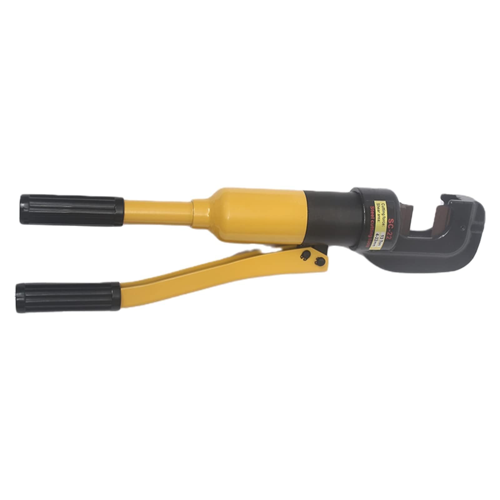 Ręczny hydrauliczny nóż do prętów zbrojeniowych, 13-tonowy, do prętów 4-22 mm, żółty