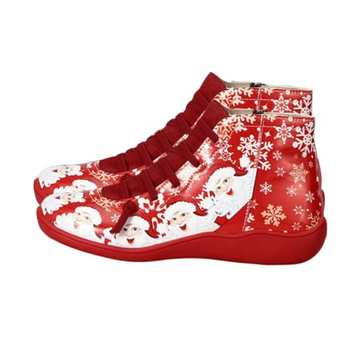 Bottines de Noël pour femmes antidérapantes pour marcher en sécurité l'hiver