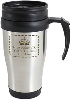 Personalised Crown Travel Flask Mug Coffee Tea Christmas Gift