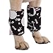 LovinPet Dog Leg Sleeves for Medium & Large Dogs, Set of 2 Anti-Lick Leg Wraps for Front & Hind Legs, Adjustable Soft Elbow & Leg Covers for Hotspots, Wounds, Calluses, Non-Brace, Sheep Print,Black