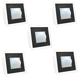 Aura 360 Degree Automatic Room Light Sensor Fits in Modular Fitting Roma, Veto, Rider PIR Motion (Pack of 5)