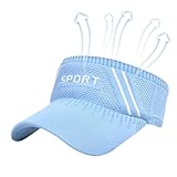 Sombreros deportivos con visera para el sol, sombrero hueco para playa, verano, absorbe el sudor, para uso diario, viajes, azul, azul