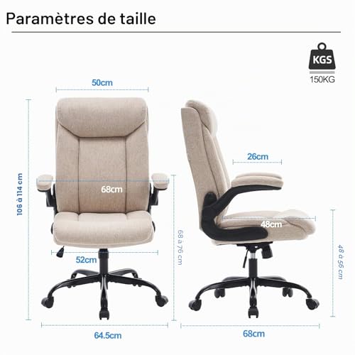 Chaise de bureau ergonomique compacte pour optimiser l'espace et soulager le dos - 4