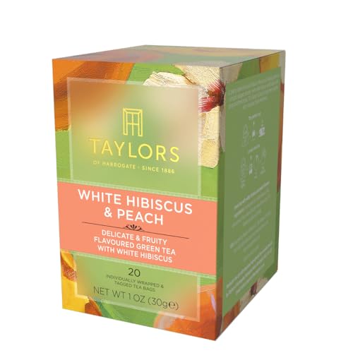 Image of Taylors of Harrogate White Hibiscus & Peach Tea Bags, 20ct (Pack of 1)