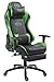 CLP Sedia Ufficio Racing Shift XL in Similpelle I Poltrona Pc Gaming Carico Max 150 kg I Poltrona Set-Up Gamer, Colore:Nero/Verde, Poggiapiedi:con poggiapiedi
