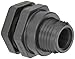 Hayward BFAS1007TFS Series BFAS Short Pattern Bulkhead Fitting, Threaded x Threaded End, PVC with FPM Seals, 3/4" Size