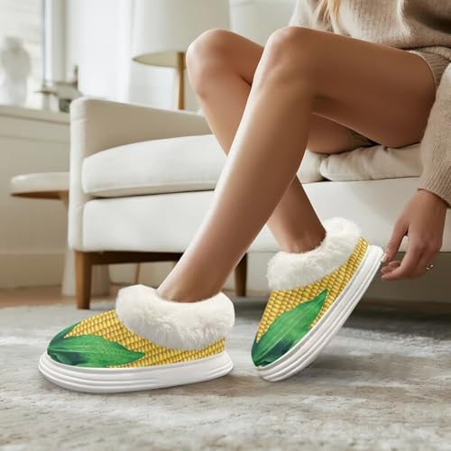 House Shoes for Women Indoor Durable Fleece-Lined Fuzzy House Slippers for Women Cozy Warm Bedroom Slip On Shoes3