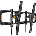 Perlegear Advanced Tilting TV Wall Mount, Pre-Assembled TV Mount for Most 42-90 inch TVs up to 150 lbs, 6-inch Arm Extension, 15° Full Tilt, Fits 24?/16? Wood Studs, Max VESA 600x400mm