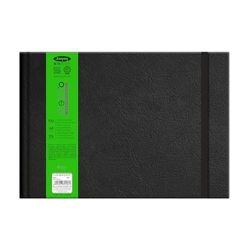 Image of Anupam SketchO Sketch Book Hardbound A4 Landscape Drawing Notebook Acid Free Paper Elastic Clouser for Artists Students 124 Pages 140 GSM
