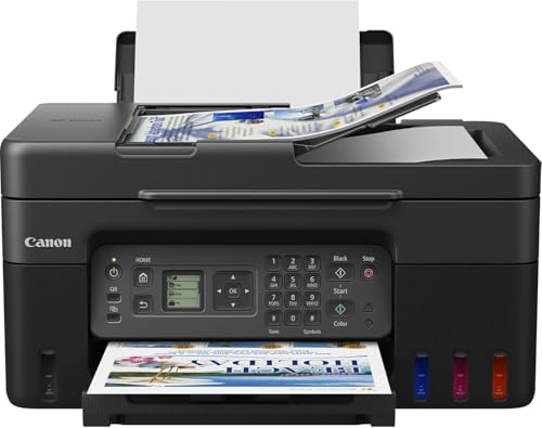 Canon PIXMA G4570 MegaTank 4in1 Multifunktionsgerät DIN A4 (Scanner, Kopierer, Drucker, Fax, ADF, Farbtintenstrahldrucker, USB, WLAN, Print App, Cloud, LC Display), schwarz/grau – Bild 4