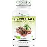 Bio Triphala - 365 Kapseln - Hochdosiert mit 750mg je Kapsel - Hochwertiger Rohstoff aus Indien - Laborgeprüft & zertifizierte Bio Qualität - Ohne unerwünschte Zusätze - Vegan