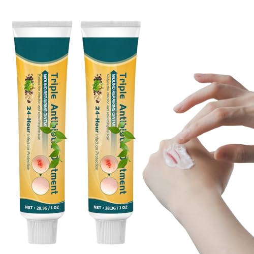 2PCS Wound Healing Oin-tment, Natural Wound Healing, Relieve Skin Abrasions, Reducing The Risk of Infection, Fade Scars, Smooth Skin, Repair Damaged Skin, Body Cream for All Skin Types, 2×28.3g