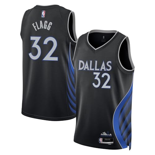Cooper Flagg Dallas Mavericks NBA Kids Youth 8-20 Black City Edition Swingman Jersey (US Numeric 10 12 Regular Black)