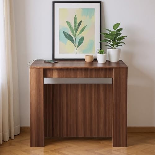 19.6"-118.1" Modern Extendable Dining Table with Built-in Outlet - image 3