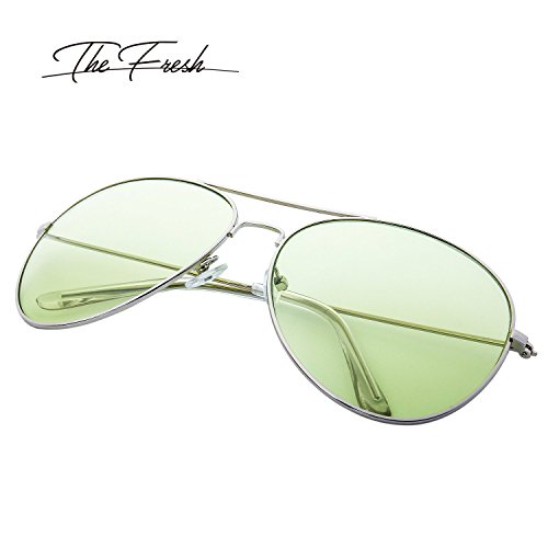 Image of The Fresh Classic Aviator Frame Light Color Lens XL Oversized Sunglasses Gift Box