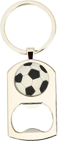 Miniatura 1 de ARFUKA Llavero de abrebotellas portátil para fútbol y cerveza, llavero para abrebotellas de bebidas, para hombres, mujeres