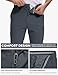 AOHIKE Mens Work Dress Pants Lightweight - Stretch Wrinkle-Free Business Casual Pants for All Day Comfort, Grey