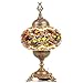 New BOSPHORUS Stunning Handmade Turkish Moroccan Mosaic Glass Table Desk Bedside Lamp Light with Bronze Base (Multi-colored)
