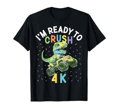I'm Ready to Crush 4K Dinosaur Back to School 4K Kid Funny T-Shirt
