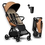 Mima Miro Compact Stroller Travel Bundle, Lightweight Cabin Approved Baby Stroller, Foldable with Bumper Bar, Cup Holder, One-Hand Fold, UPF 50+ Canopy & Reversible Seat Pad