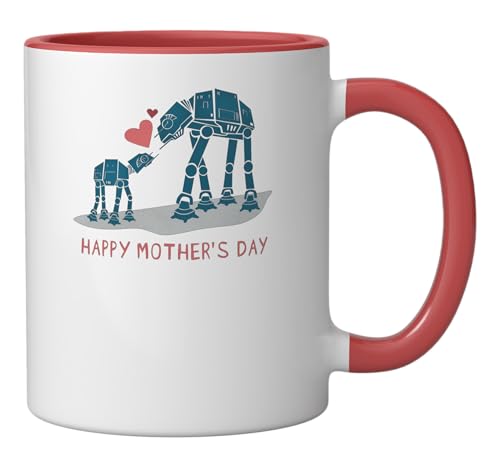Taza cerámica Star Wars AT-AT Walkers 11 oz rojo/blanco miniatura 2
